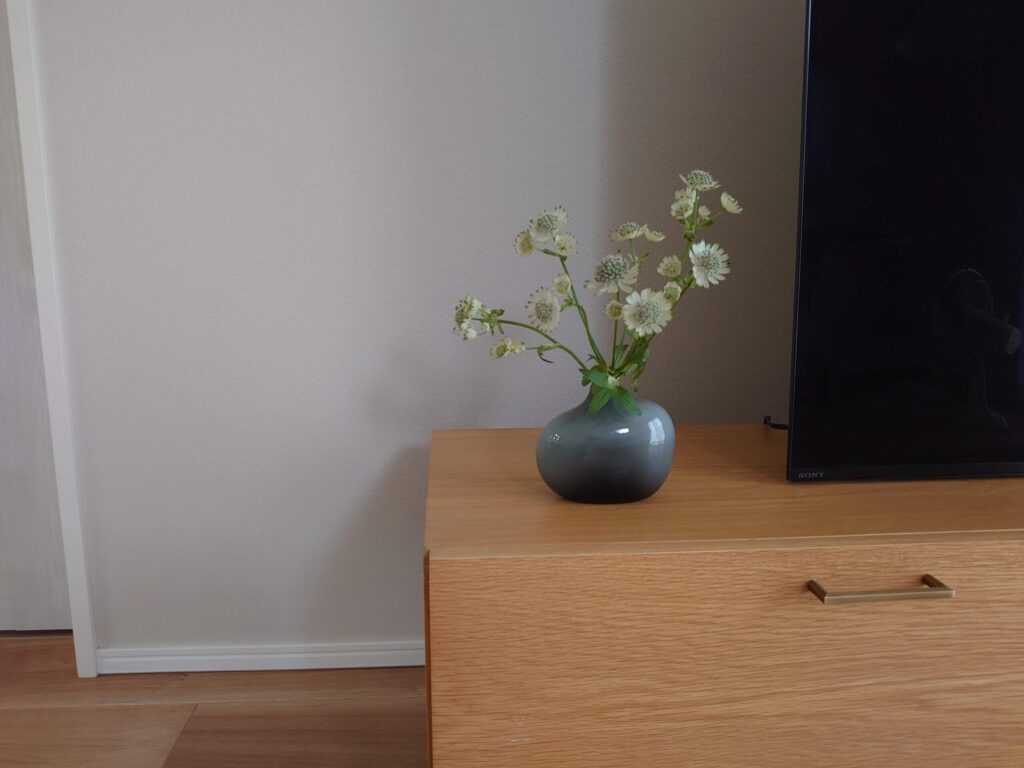 お花を飾って癒される